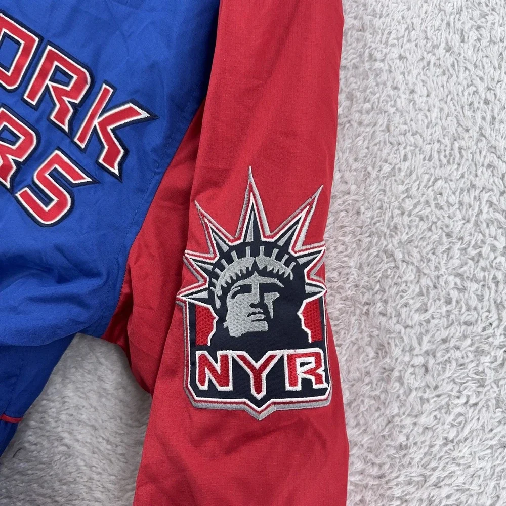 New York Rangers Hooded Bomber Jacket Mens Small NHL Hockey‎ G III Coat Blue Red